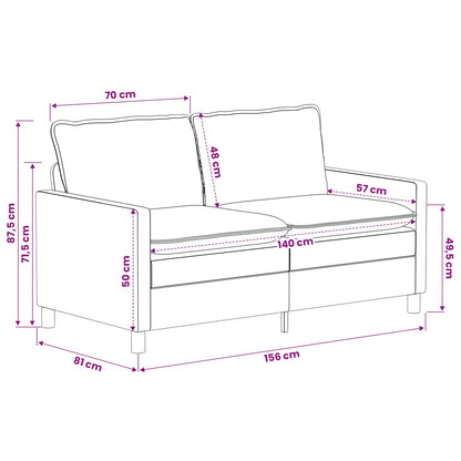 Divano Antracite 156 x 81 x 87,5 cm Poliestere | homemem39
