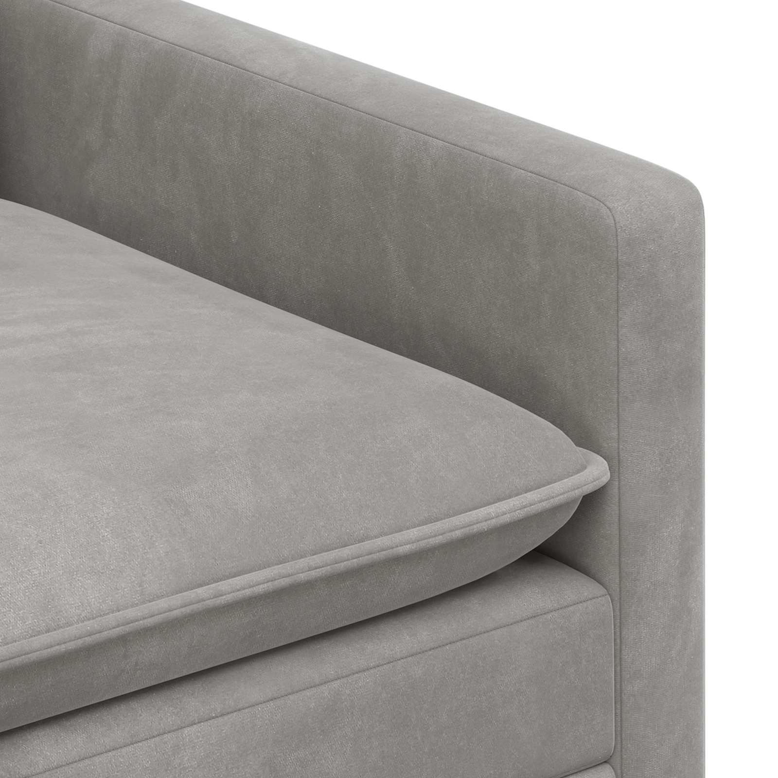 Divano Grigio Chiaro 196 x 81 x 87,5 cm Velluto | homemem39