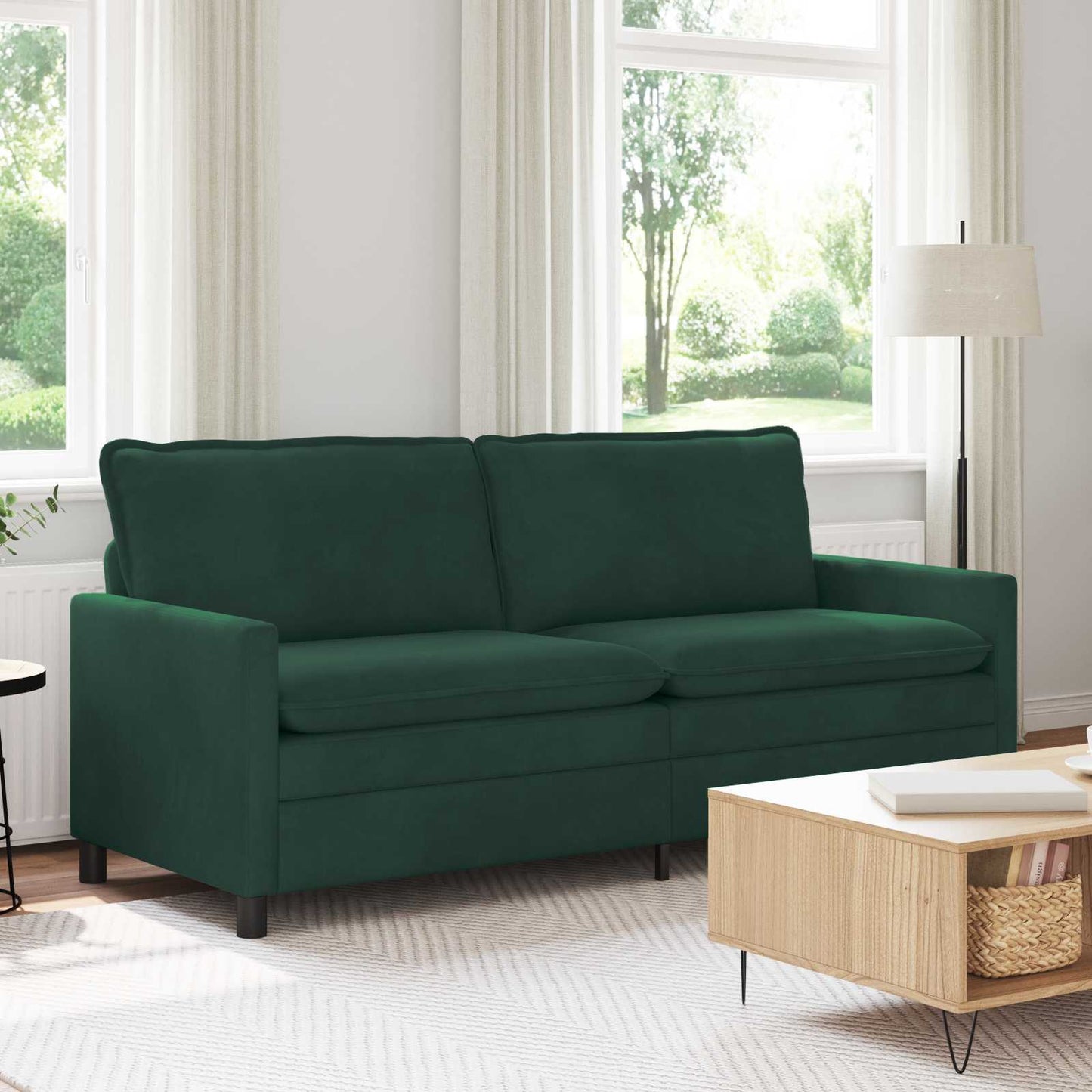Divano Verde Scuro 196 x 81 x 87,5 cm Velluto | homemem39