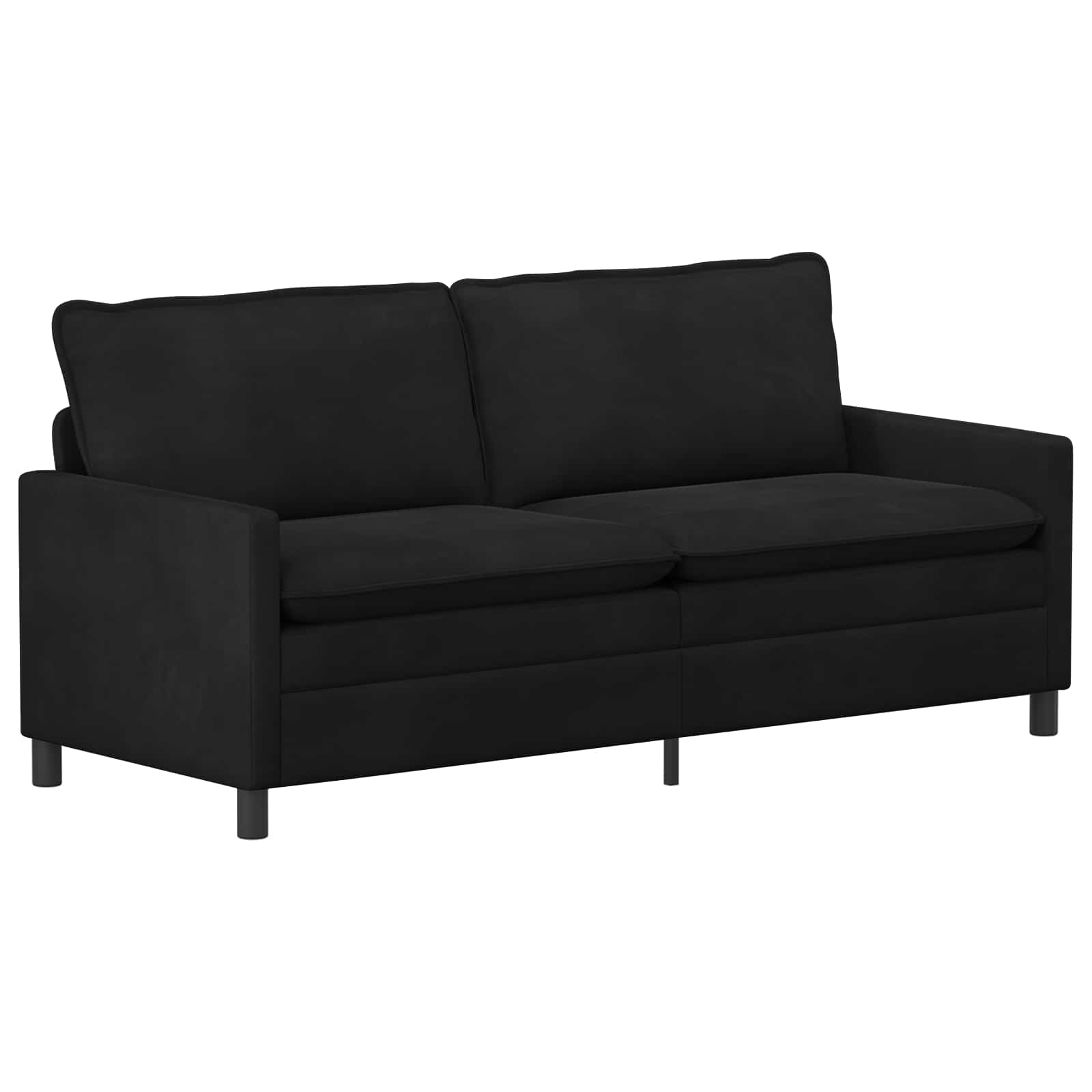 Divano Nero 196 x 81 x 87,5 cm Velluto | homemem39