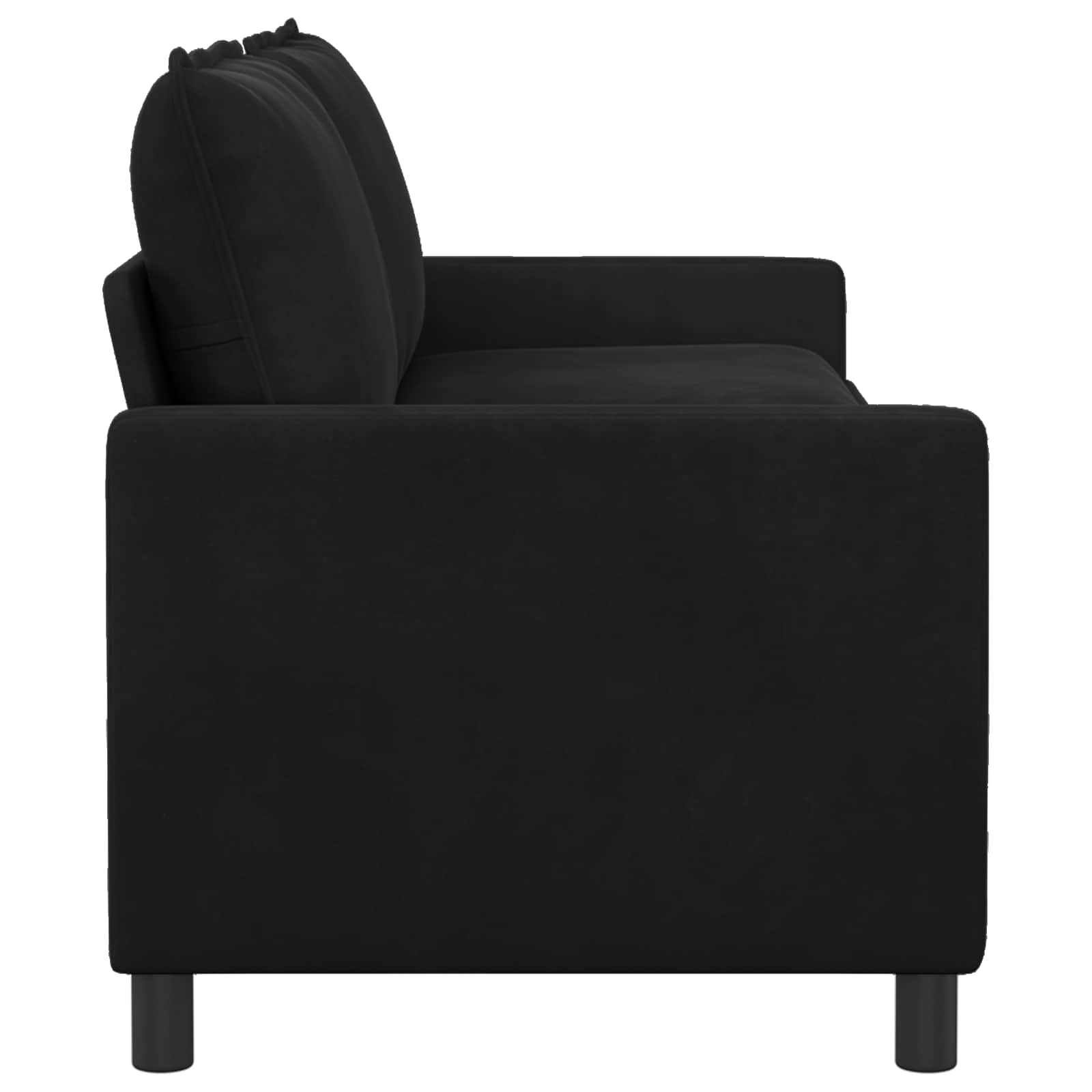 Divano Nero 196 x 81 x 87,5 cm Velluto | homemem39
