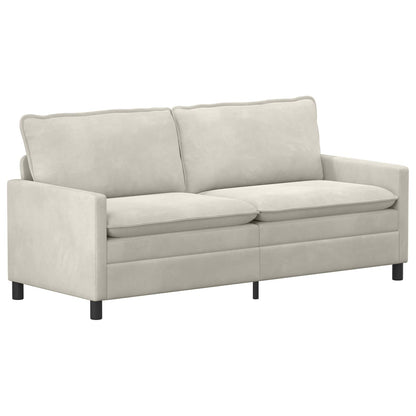Divano Crema 196 x 81 x 87,5 cm Velluto