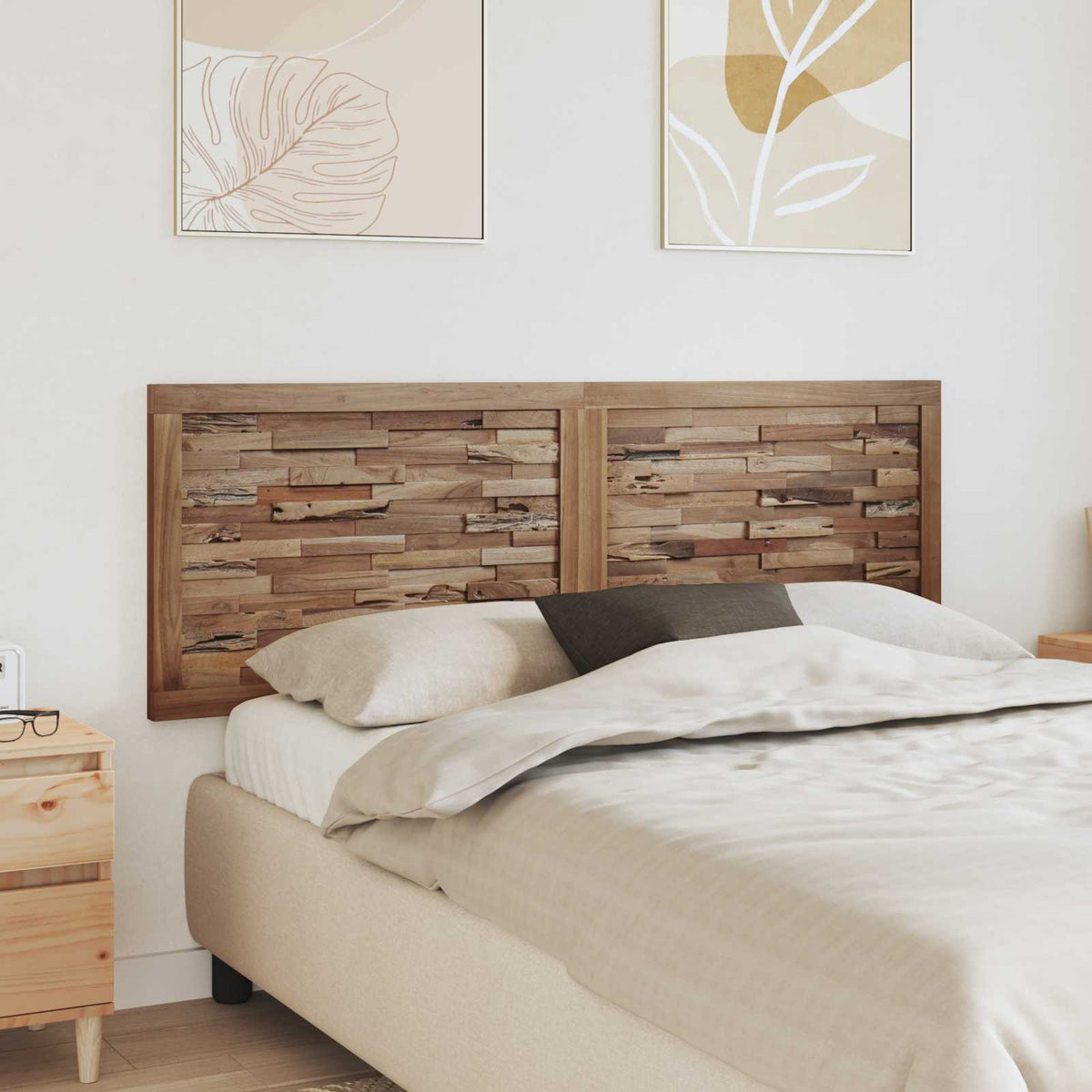 Testiera del letto Naturale Legno di teak solido | homemem39
