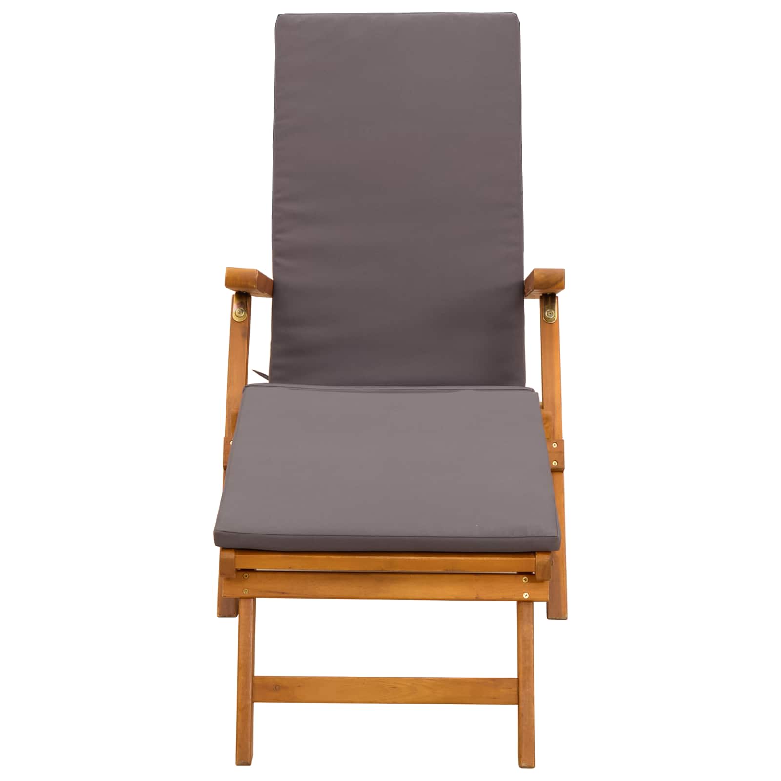 Lettino prendisole reclinabile e pieghevole 2 pcs Grigio | homemem39