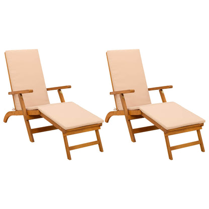 Lettino prendisole reclinabile e pieghevole 2 pcs | homemem39