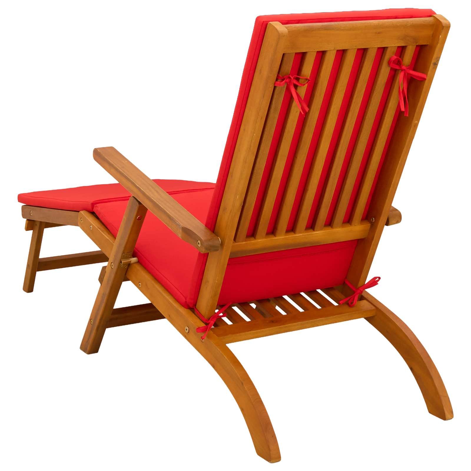 Lettino prendisole reclinabile e pieghevole 2 pcs Rosso | homemem39