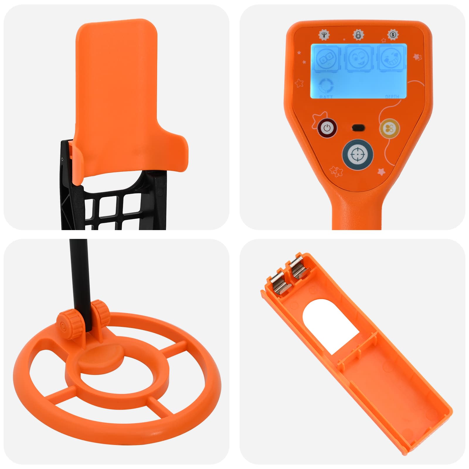 Metal Detector con Display LCD 2 Modelli 19 cm Bobina Giallo | homemem39