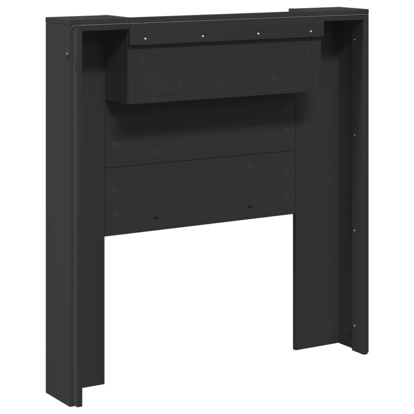 Testiera Nero 100 x 16,5 x 103,5 cm Legno multistrato