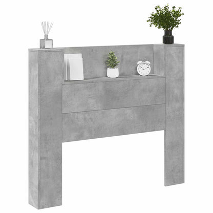 Testiera Grigio cemento 120 x 16,5 x 103,5 cm Legno multistrato