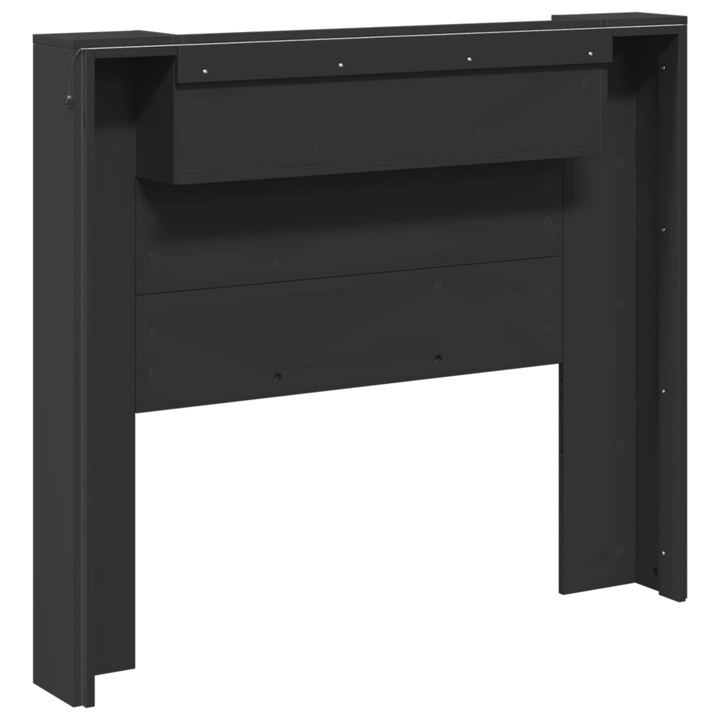 Testiera Nero 120 x 16,5 x 103,5 cm Legno multistrato