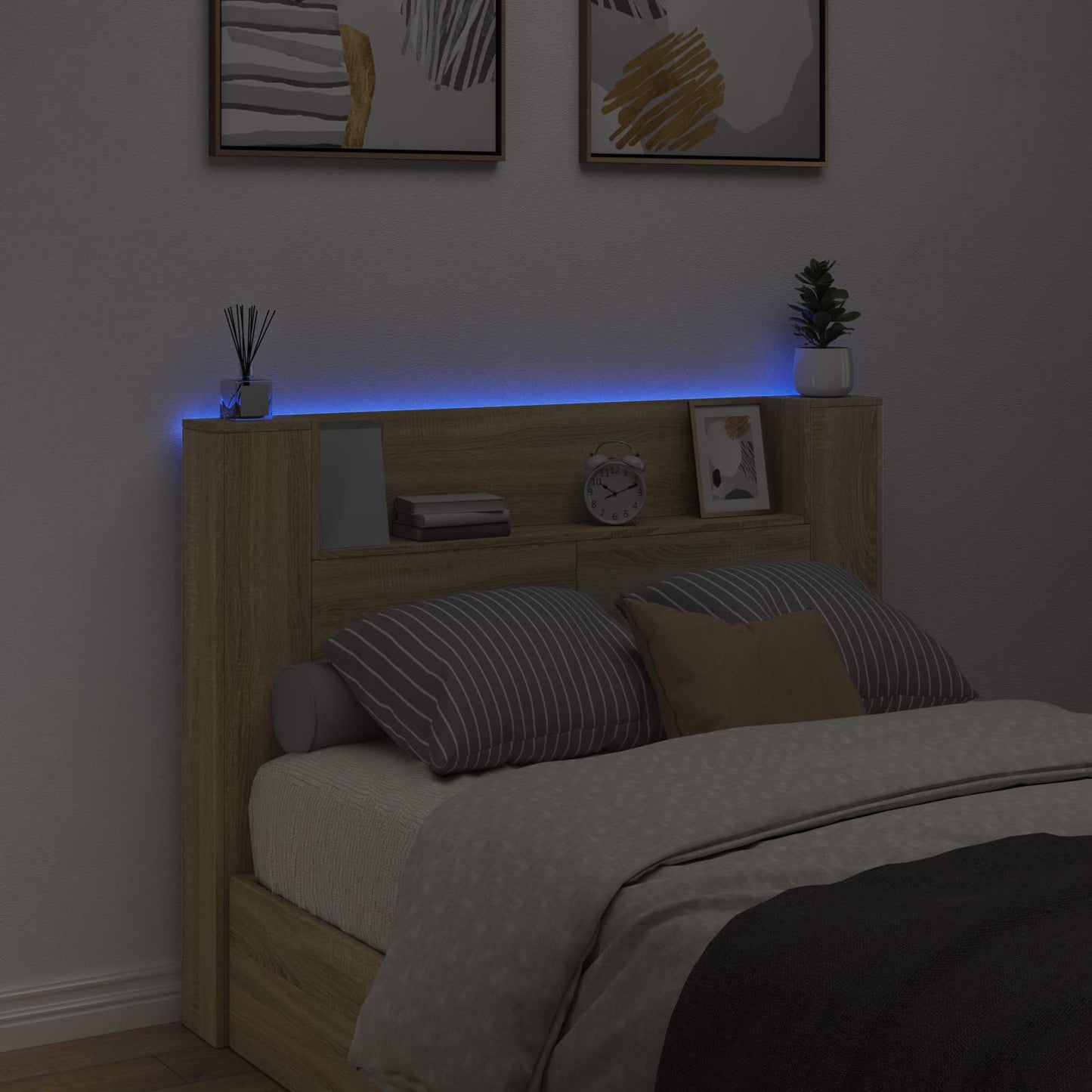 Testiera Rovere Sonoma 140 x 16,5 x 103,5 cm Legno multistrato