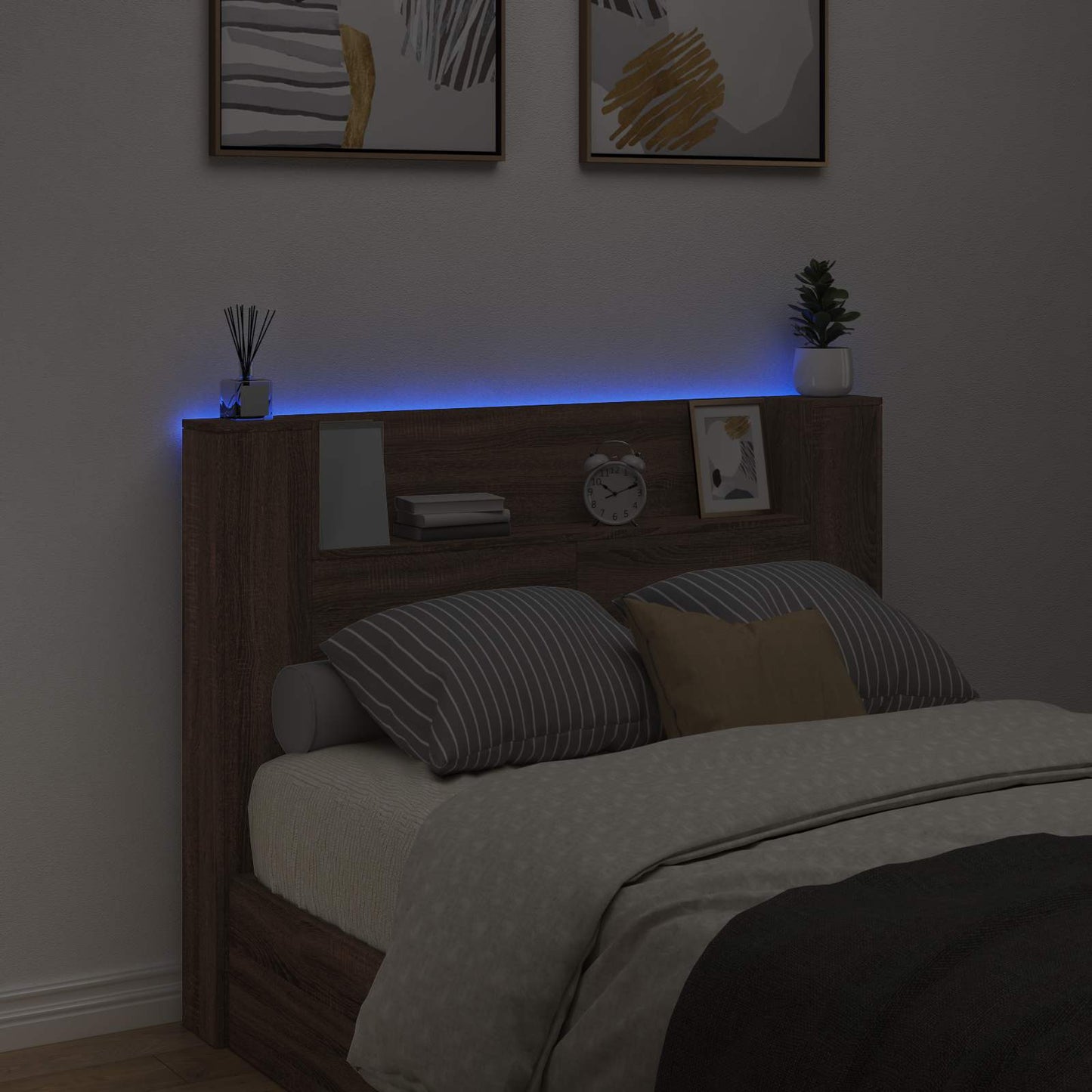 Testiera Rovere Marrone 140 x 16,5 x 103,5 cm Legno multistrato