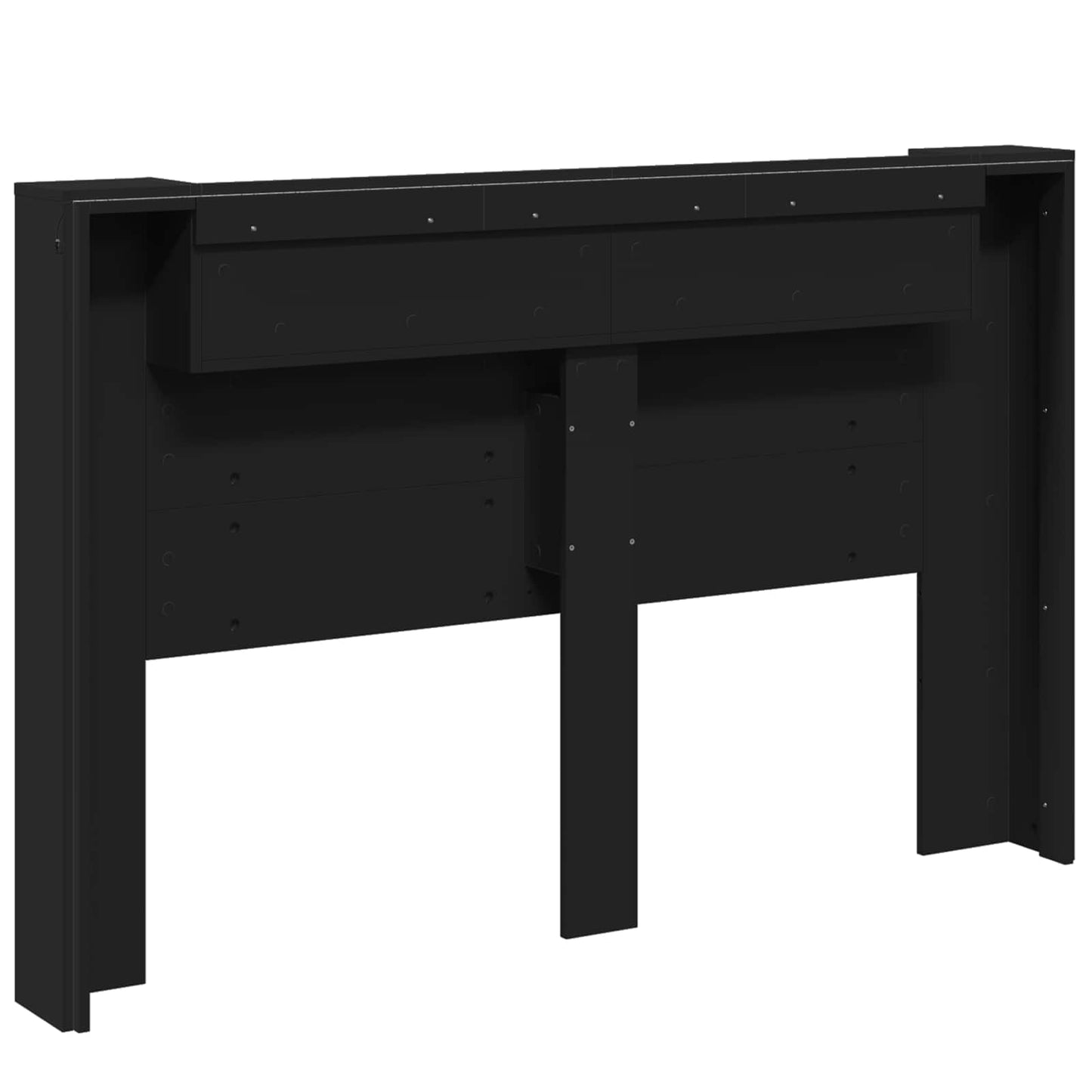 Testiera Nero 160 x 16,5 x 103,5 cm Legno multistrato