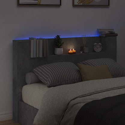 Testiera Grigio cemento 160 x 16,5 x 103,5 cm Legno multistrato