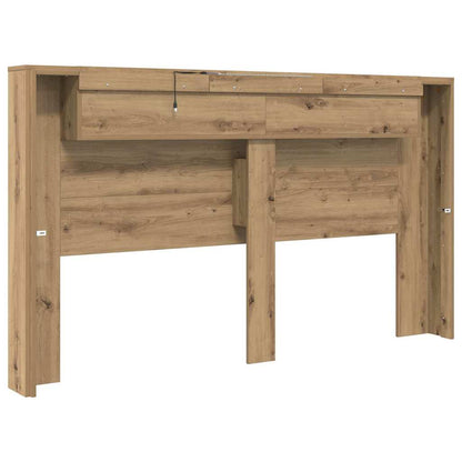 Testiera con lo scaffale Rovere artigianale 180 x 17 x 104,5 cm