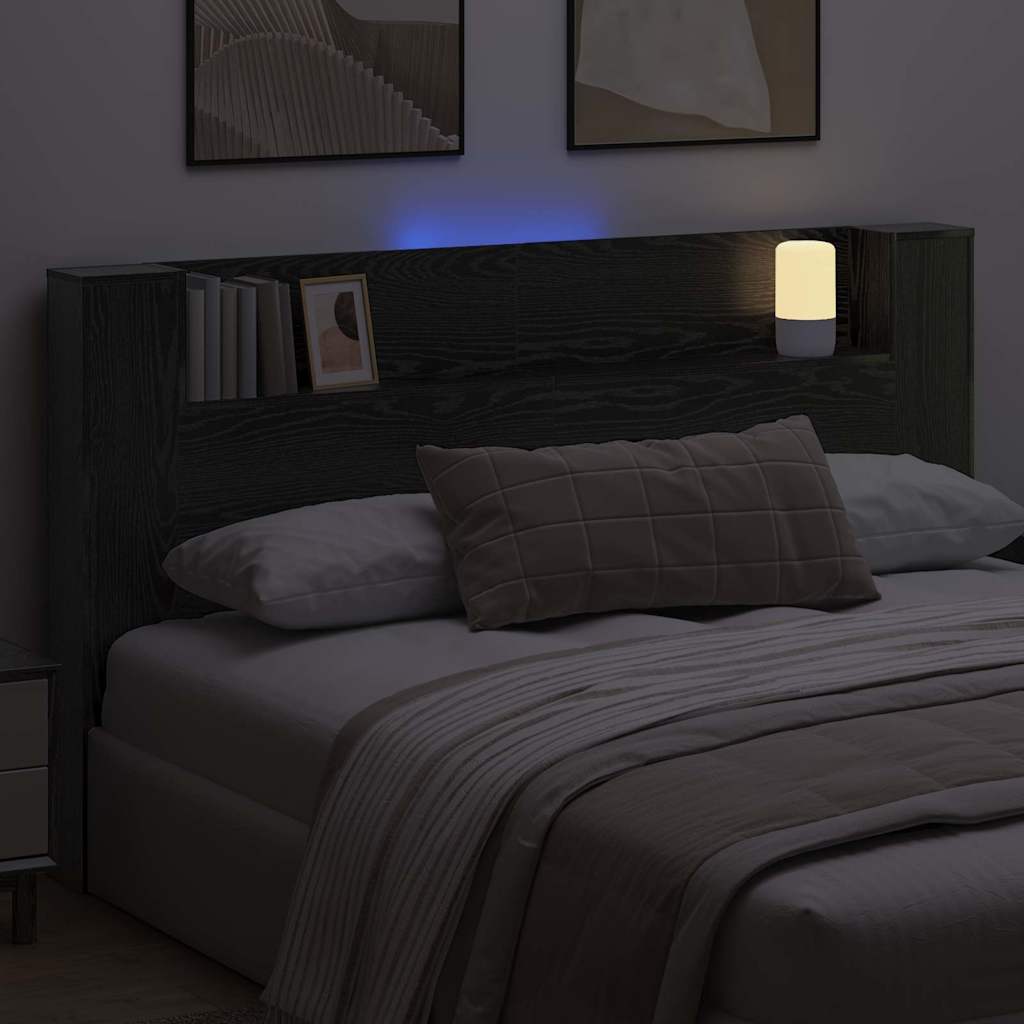 Testiera Rovere Nero 180 x 17 x 104,5 cm Legno multistrato