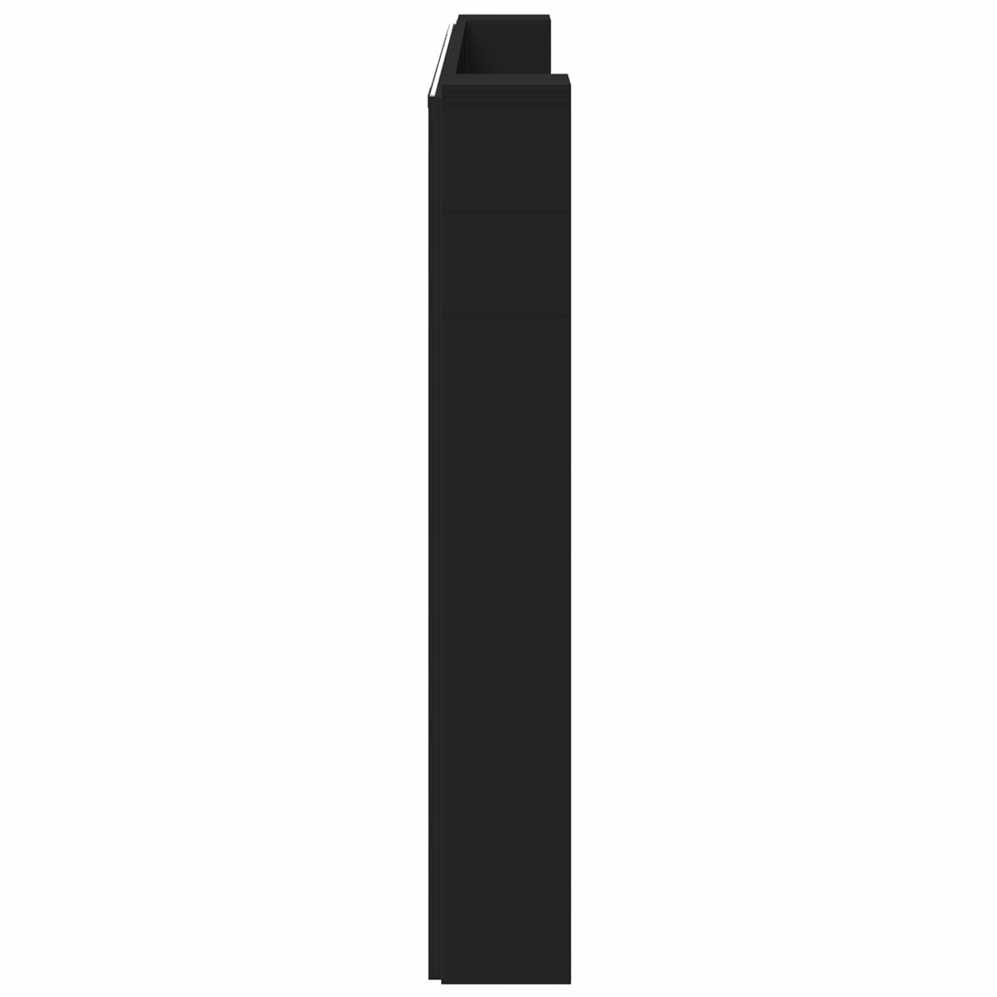 Testiera di stoccaggio con LED Nero Legno ingegnerizzato