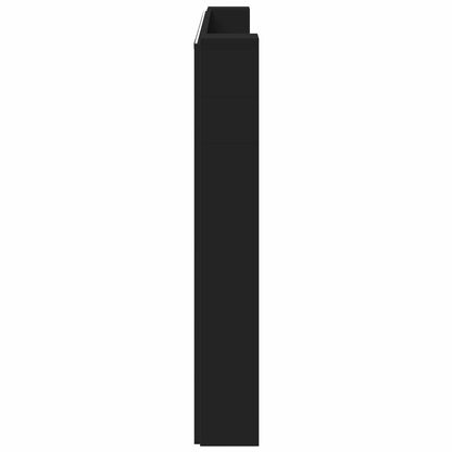 Testiera di stoccaggio con LED Nero Legno ingegnerizzato