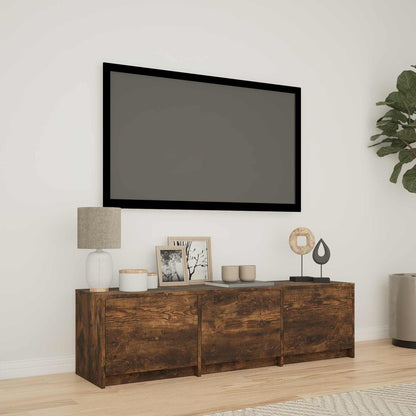 Mobile TV con LED con LED Quercia Affumicata 140 x 34 x 40 cm | homemem39