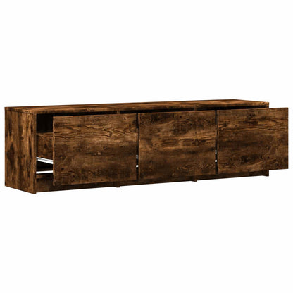Mobile TV con LED con LED Quercia Affumicata 140 x 34 x 40 cm | homemem39