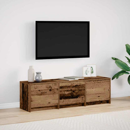 Mobile TV con LED con cassetto Legno vecchio 140 x 34 x 40 cm