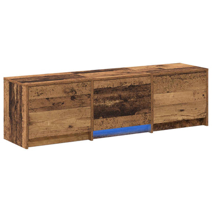 Mobile TV con LED con cassetto Legno vecchio 140 x 34 x 40 cm
