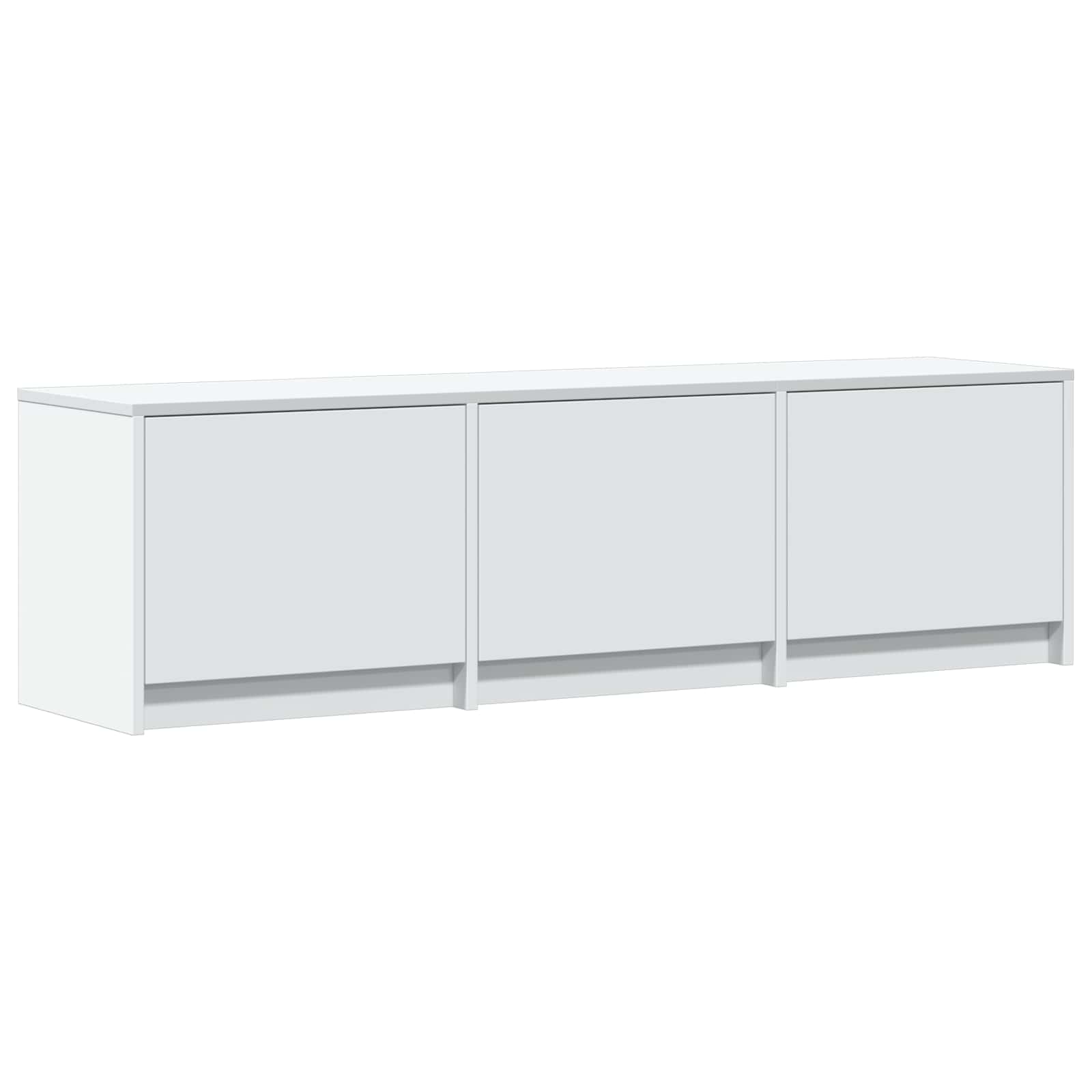 Mobile TV con LED Bianco 140 x 34 x 40 cm Legno ingegnerizzato | homemem39