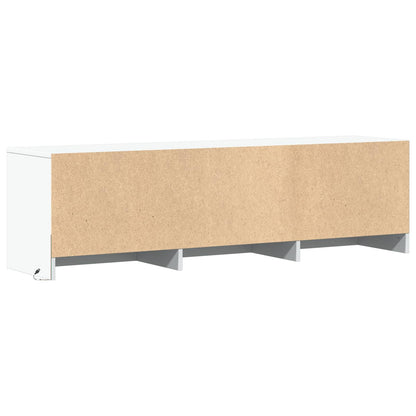 Mobile TV con LED Bianco 140 x 34 x 40 cm Legno ingegnerizzato | homemem39