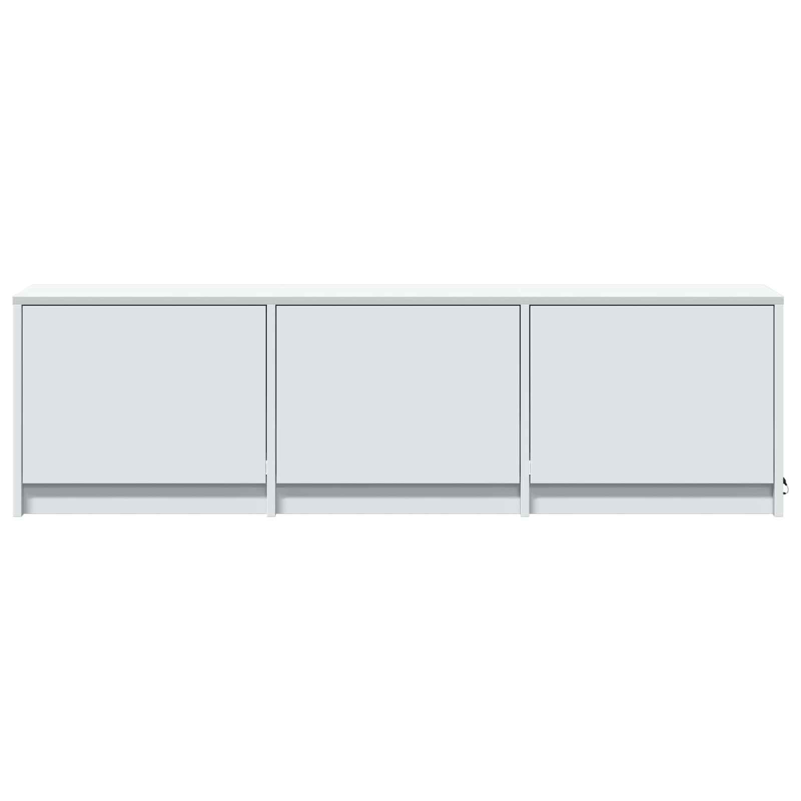 Mobile TV con LED Bianco 140 x 34 x 40 cm Legno ingegnerizzato | homemem39