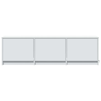 Mobile TV con LED Bianco 140 x 34 x 40 cm Legno ingegnerizzato | homemem39