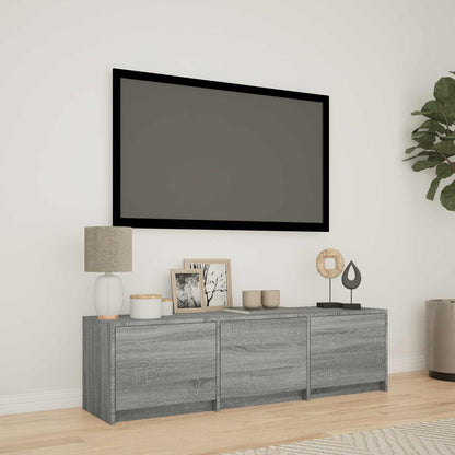 Mobile TV con LED con LED Sonoma grigia 140 x 34 x 40 cm