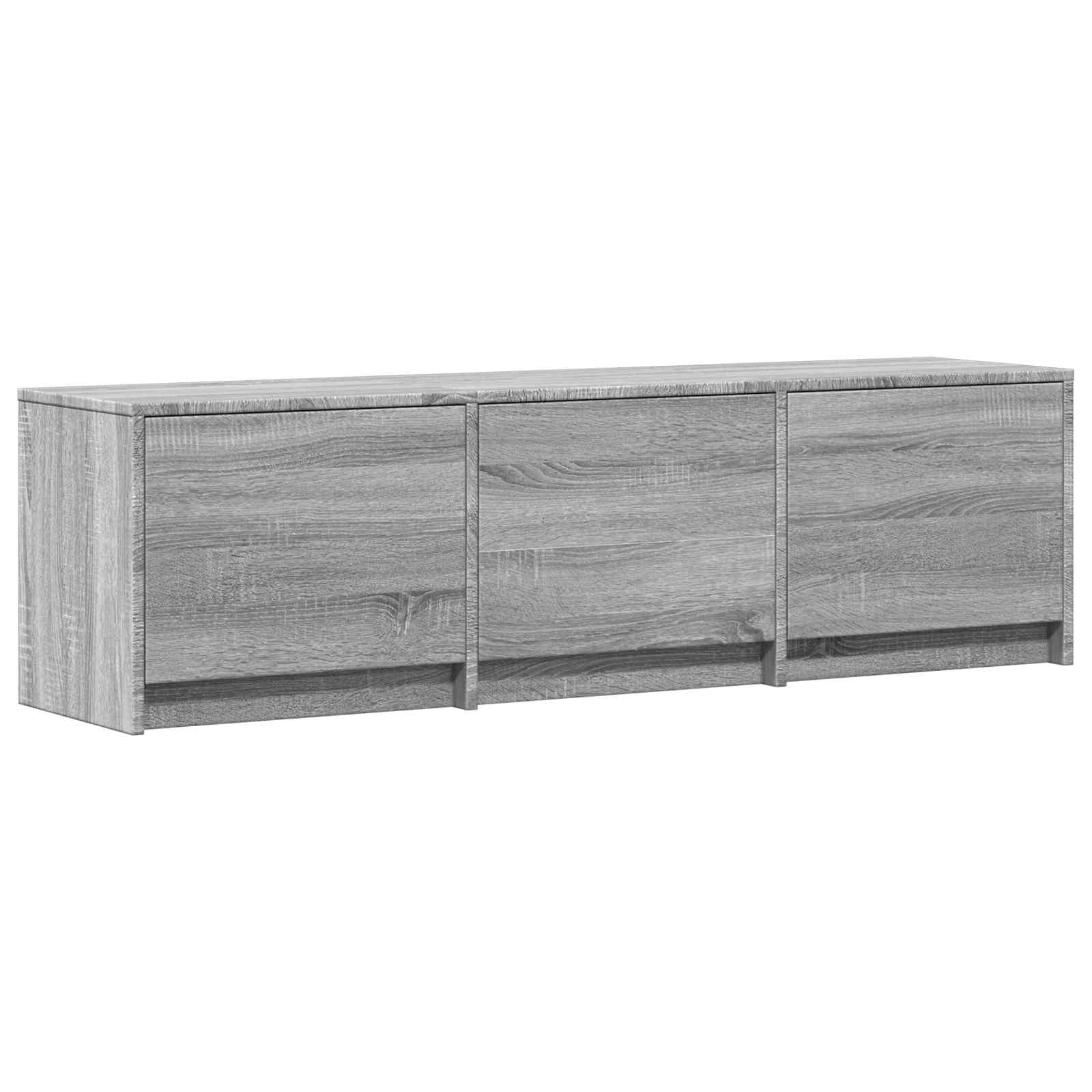 Mobile TV con LED con LED Sonoma grigia 140 x 34 x 40 cm | homemem39
