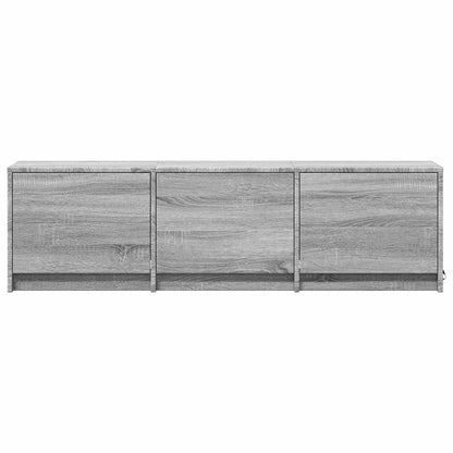 Mobile TV con LED con LED Sonoma grigia 140 x 34 x 40 cm | homemem39