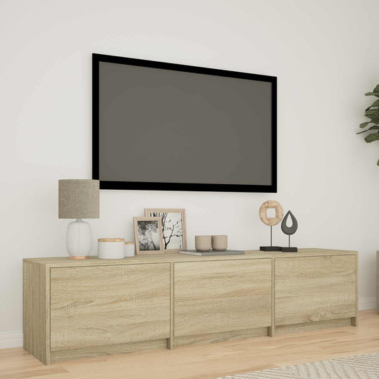 Mobile TV con LED con LED Rovere Sonoma 165 x 34 x 40 cm | homemem39