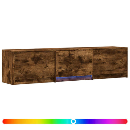 Mobile TV con LED con LED Quercia Affumicata 165 x 34 x 40 cm | homemem39