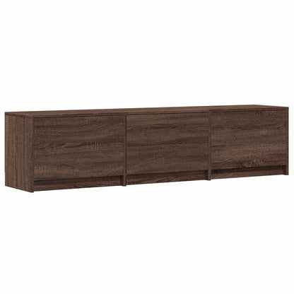 Mobile TV con LED con LED Quercia marrone 165 x 34 x 40 cm | homemem39