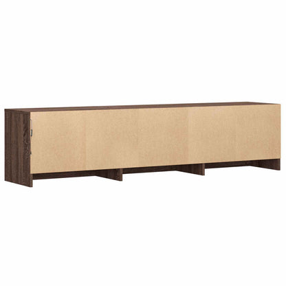 Mobile TV con LED con LED Quercia marrone 165 x 34 x 40 cm | homemem39