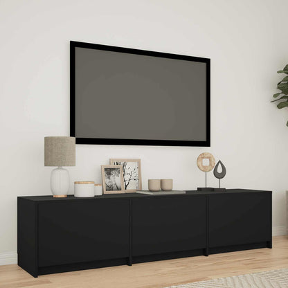 Mobile TV con LED Nero 165 x 34 x 40 cm Legno ingegnerizzato | homemem39