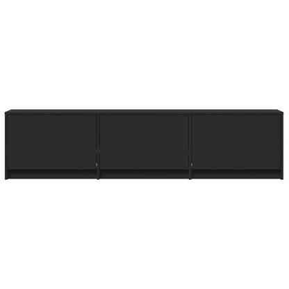 Mobile TV con LED Nero 165 x 34 x 40 cm Legno ingegnerizzato | homemem39