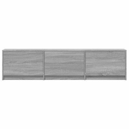 Mobile TV con LED con LED Sonoma grigia 165 x 34 x 40 cm | homemem39
