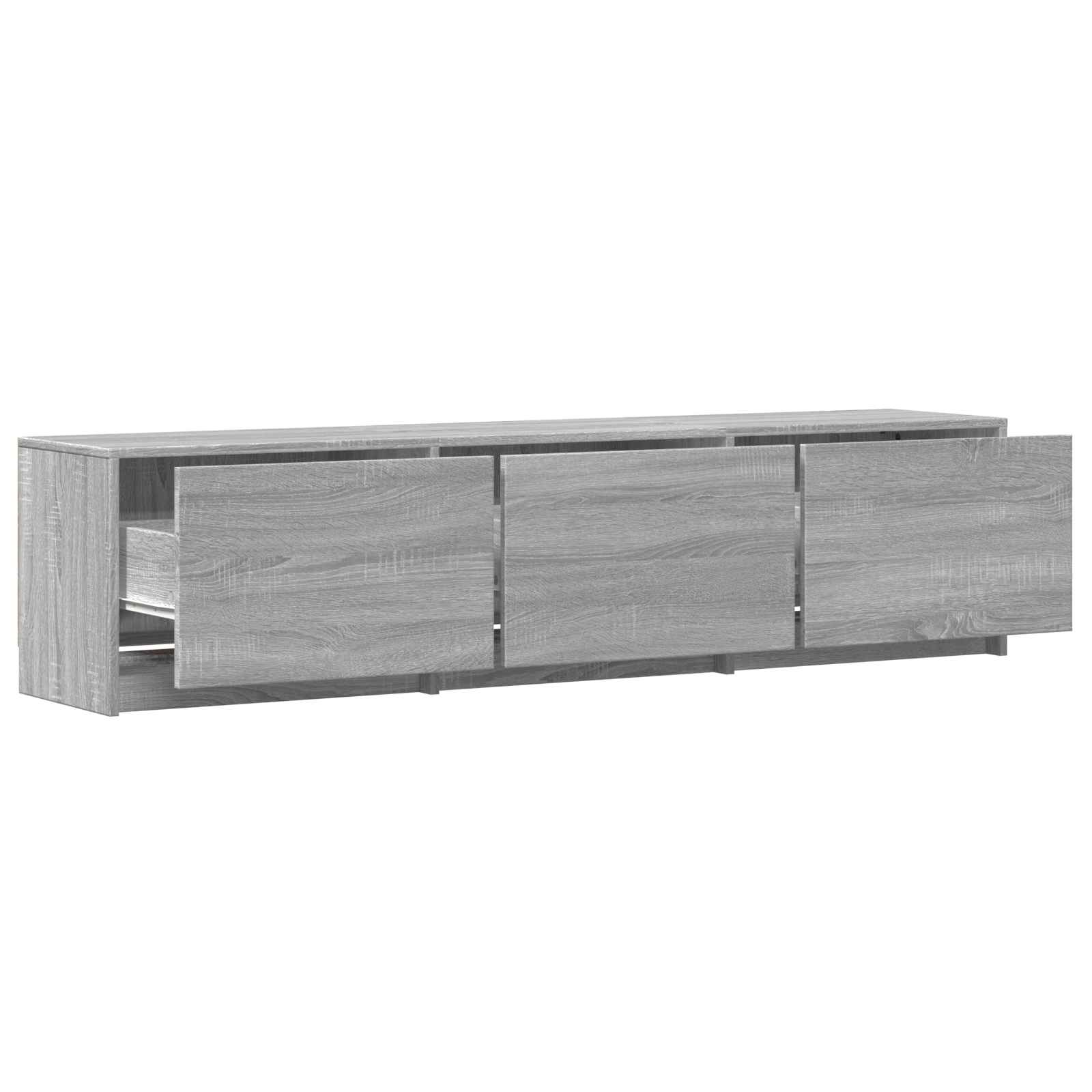 Mobile TV con LED con LED Sonoma grigia 165 x 34 x 40 cm | homemem39