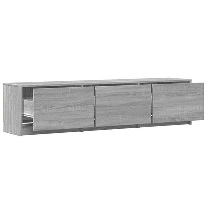 Mobile TV con LED con LED Sonoma grigia 165 x 34 x 40 cm | homemem39