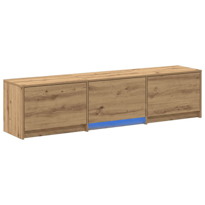 Mobile TV con LED Rovere Artigianale 165 x 34 x 40 cm