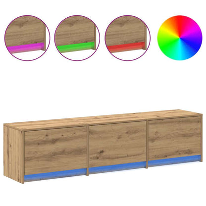 Mobile TV con LED Rovere Artigianale 162 x 34 x 40 cm