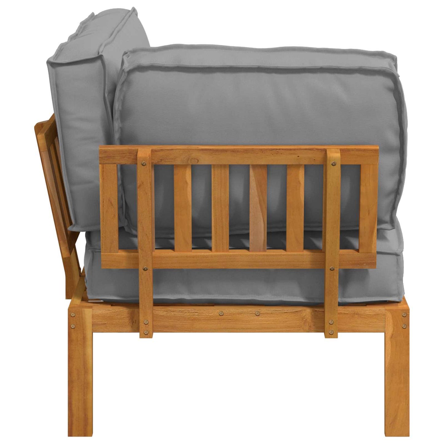 Set di divani con cuscino Tinta unita Grigio 131,5 x 92 x 69 cm