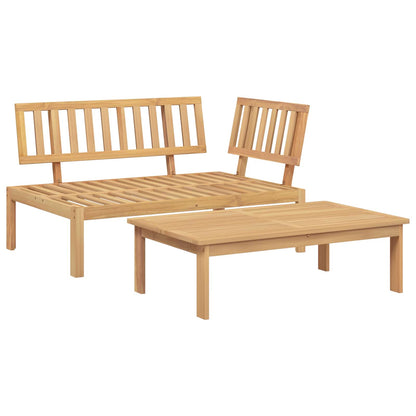 Set di divani 2 pcs Antracite Legno di Acacia Massello | homemem39