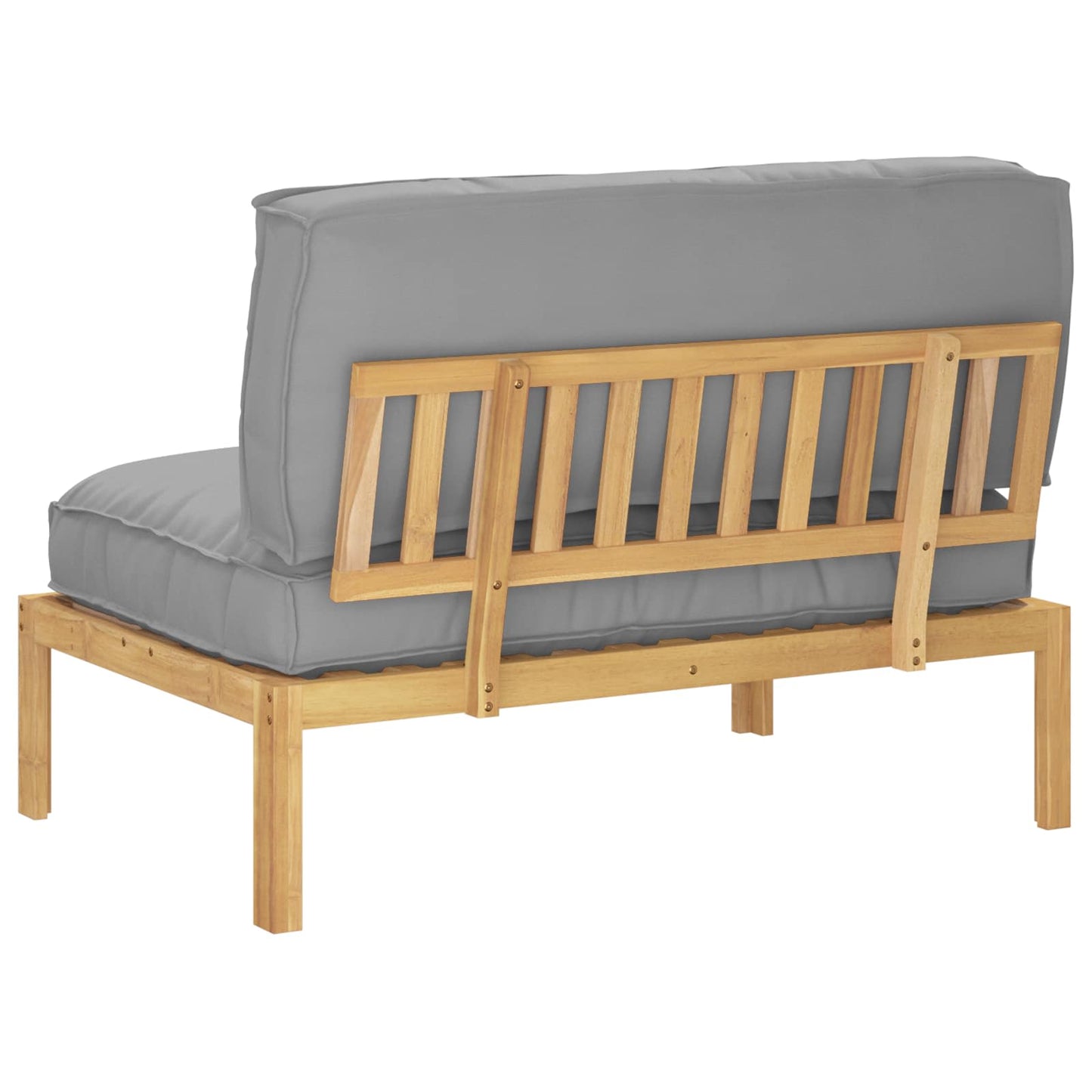 Set di divani Grigio 120 x 80 x 69 cm Legno di Acacia Massello