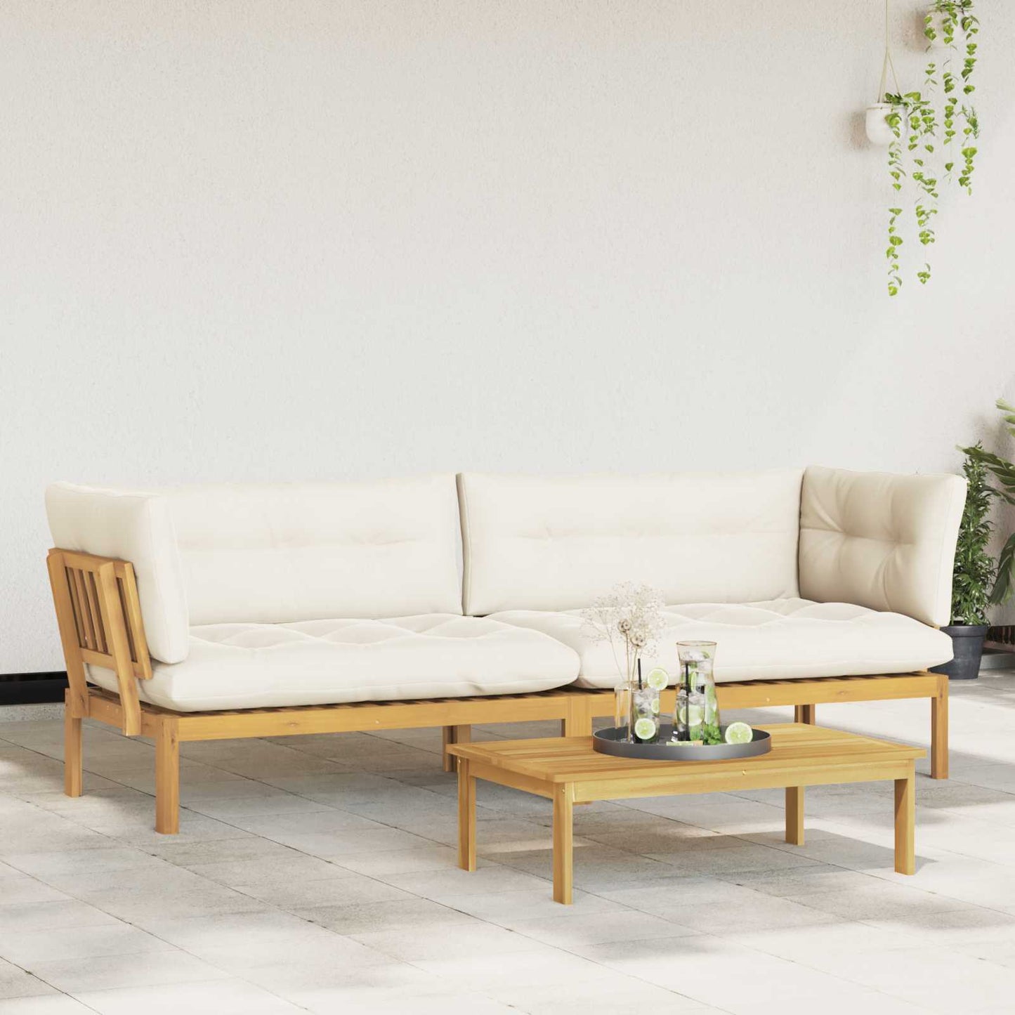 Unità di divano pallet da giardino 2 Pezzo | homemem39