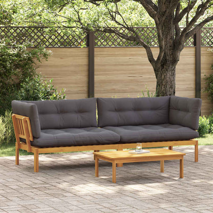 Unità di divano pallet da giardino 2 Pezzo | homemem39
