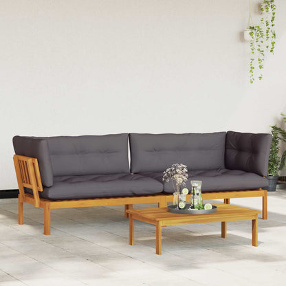 Unità di divano pallet da giardino 2 Pezzo | homemem39